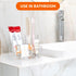 Clear Acrylic Pencil Holder for Desk, 3 Compartment Marker Organizer for Home, Office, Classroom, Bathroom