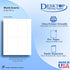 4up 3" 5" 80lb (100 400 Matte White x Index Cards - Heavy Cover Matte Cardstock Perforated - Inkjet & Laser Printer