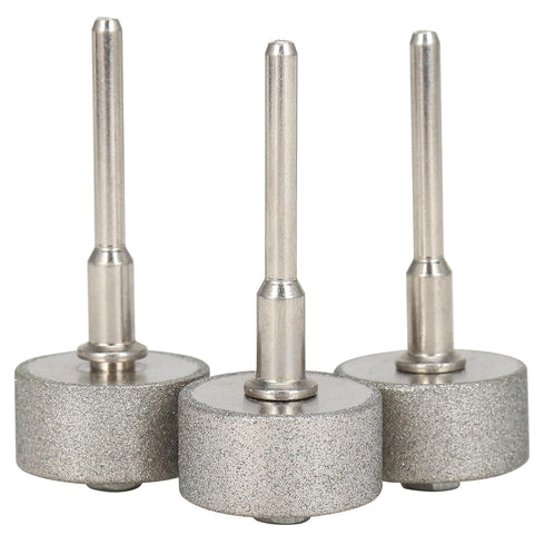 3/4 Inch (20mm) Flat Diamond Grinding Wheel Cutter, 1/8" Shank for Tungsten Sharpener, 3 Pack for Grinding