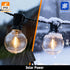 25FT G40 Bulbs, Nisocy Solar String Lights Outdoor Waterproof with Remote & Timer, LED Shatterproof Solar Powered Patio