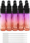 10Pcs Dropper Bottles Set, 10ml (1/3 oz) Purple Orange Gradient Glass Bottles with 5ml Plastic Droppers for Essential
