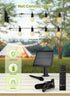 38FT 15 Bulbs, 3 Dimmable Brightown Solar String Lights Outdoor Waterproof with Remote Cable Ties and Hooks, Patio