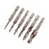 uxcell Combination Drill and Tap Bit Set M3 M4 M5 M6 M8 M10 with 1/4" Hex Shank, 6pcs High-speed Steel Tools