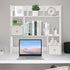 Generic 6 2 Countertop Desktop Bookshelf, Desktop Hutch with Shelves & Drawers, Storage Hutch for Computer Desk, Desk
