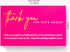 RXBC2011 Pack 100 Elegant pink Thank You Cards with Gold Accent of Hotpink