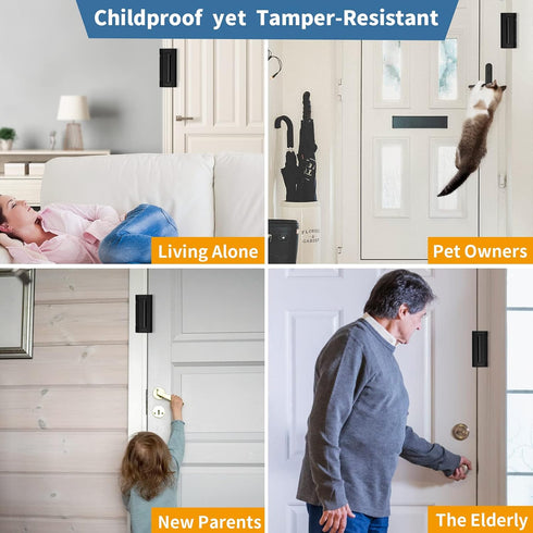 1Pack Home Security Door Reinforcement Lock Safety Latch Extra Front Doors Security Devices, Anti Door Kick in Safety