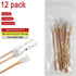 BOKUNBOBK 15cm 12 Pack 3-Pin 5mm 12pcs) LED Strip Connectors with Cable, Solderless Clear Clips, No Welding Hand Press