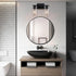 Litaddscen 2-Light Matte Black Bathroom Vanity Light,Bathroom Light Fixtures Over Mirror with Clear Glass Shade,Modern