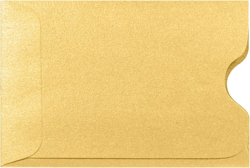LUXPaper Credit Card Sleeves | 50 Qty | Gold Metallic | 2 3/8" x 3 1/2" | 80lb. Text