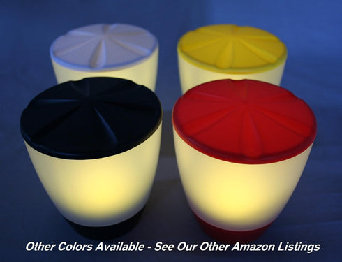 Turner-Red01 Solar Patio Table Lamp with LED Candle Accent Light