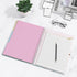 Rimilak Spiral Clipboard Folio, 14.5 x 9.8 Inch, Refillable Lined Notepad, Cute Stylish Clipfolio, Pink Gold Marble