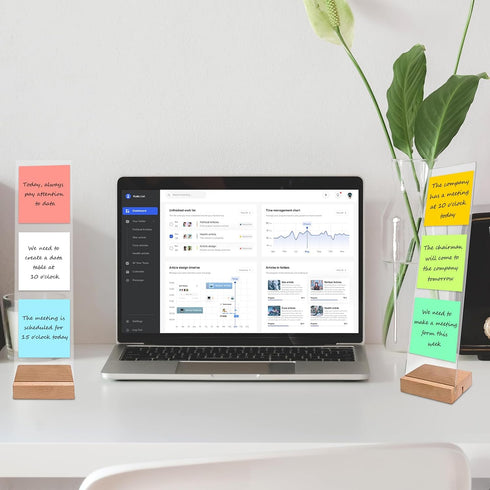 Zovelynta Monitor Memo Board with Removable Design Portable Sticky Note Holder for Computer Monitors, Monitor Sticky