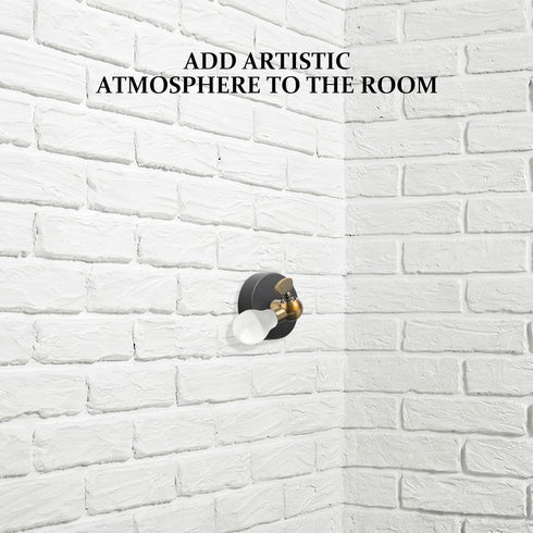 SEWACC 180-degree M10 Rotating Wall Sconce Adapter Metal Lamp Ball Head with Handle Swivel Internal Thread Connector
