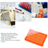PATIKIL 96 Wells PCR Tube Rack, 4pcs Waterproof Tubes Filling Tray, Centrifuge Tube Holder for 0.2ml Test Strips Tubes,