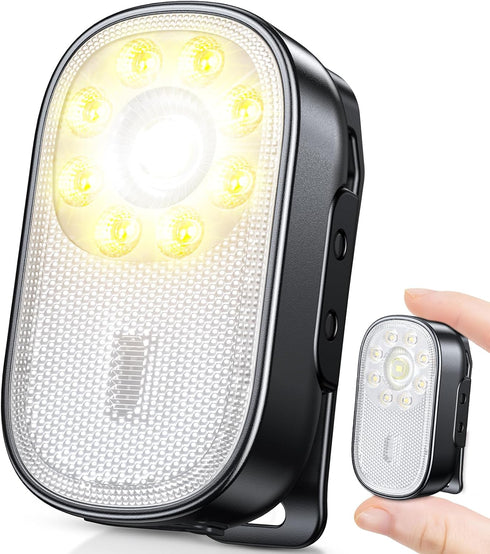 Cuvccn 500LM Ultra Bright Mini EDC Flashlight, Rechargeable Commercial Strobe Light, 10