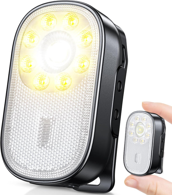 Cuvccn 500LM Ultra Bright Mini EDC Flashlight, Rechargeable Commercial Strobe Light, 10