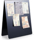 Leinuosen 12 x 10 Inch Magnetic Bulletin Board, Dry Erase Memo Board with Metal Easel for Home Office
