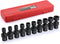 CASOMAN 10 PCS 3/8" Drive Standard Universal Impact Socket Set, 6 Point,