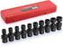 CASOMAN 10 PCS 3/8" Drive Standard Universal Impact Socket Set, 6 Point,