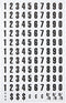 MasterVision Interchangeable Magnetic Board Accessories, Numbers, Black, 0.75"h