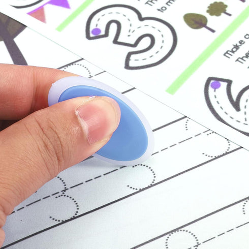 PATIKIL 30 Pack Erasable Pen Eraser, 4.7x2.4cm Oval Hollow Eraser for Art Office Classroom