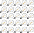 25 Pack G40 LED Light Bulbs Replacement for Outdoor String Lights, E12 Candelabra Base, 2700K Warm White