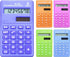 Blue Basic Standard Mini Digital Desktop Calculator with 8-Digit LCD Display, Battery Solar Power for Home Office