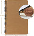 EUSOAR Spiral Blank Notebooks, B5 3 packs 7.3"x10.2" Unlined Travel Writing Notebooks Journal, Memo Notepad Sketchbook, Students College Office Business Subject Diary Spiral Book Journal-Kraft Cover