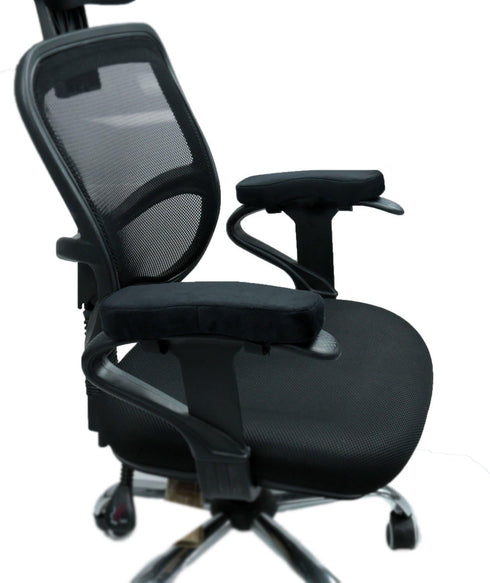 Memory Foam Chair Armrest Pad - Comfy Office Chair Cover for Elbows and Forearms Pressure Relief (Set of 2)