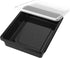 Storex Letter Size Flat Storage Tray Organizer Bin with Non-Snap Lid for Classroom, Office, Home, Black, 5-Pack