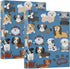 Cute Dog 3 Round Ring Binders with 3 Interior PVC Clear Pockets, Waterproof Sturdy Basic Binders with Anti-Slip Metal Clip, Versatile Binders Holds 200 Sheets, 1 Pack by YETTASBIN