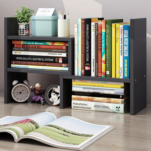 ShellKingdom Desk Shelf Organizer, Desktop Shelves, Adjustable Desktop Corner Shelf, Bookshelf Storage Rack and Cubicle