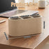 hidyuuoo 3 8.7x 3.7 3.9 Inches Desk Organizer with Pen Holder, Nightstand Organizer, and Remote Holder, Beige Roman