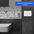 Septic System Do Not Flush Toilet Sign, White Acrylic 5 x 3.5 in, Safe Toilet Paper Sign