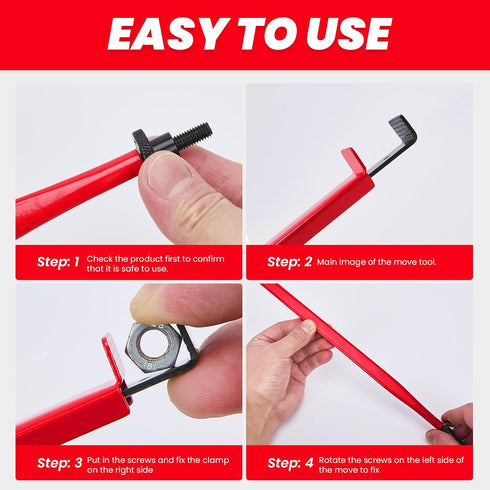 QUICKWOLF Tri-Pack (7.5"/10.5"/14.5") Extension Clamp Tool Manual Adjustable Nuts Bolt Holder & Hose Clamp Gripper