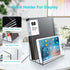 Clear Acrylic 2 Sections File Holder, Desk Organizer for Office Files, Wallet & Purse Display Stand (Clear 2 Sections