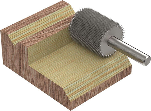 Kutzall Original Cylinder Rotary Burr, Fine, 1/4" Shaft, Wood Carving Bit for Bosch, DeWalt, Milwaukee