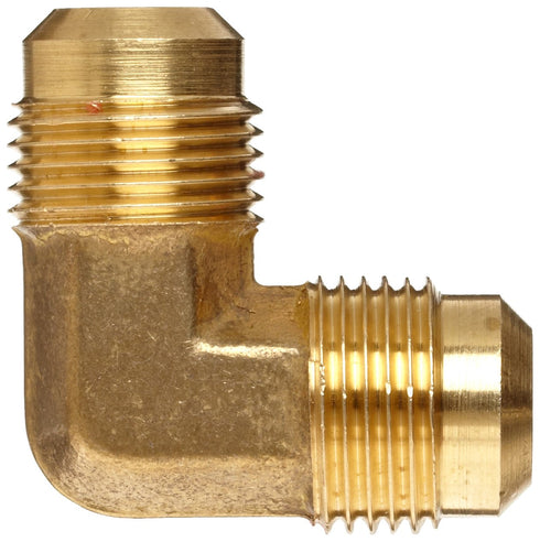 Anderson Metals Brass Tube Fitting, 90 Degree Elbow, 3/8" x 3/8" Flare, 54055-06