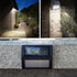 Follateas White/4 Pack) Solar Fence Lights, Waterproof Solar Outdoor Lights for Stairs Decks Steps Fences Patio Yard