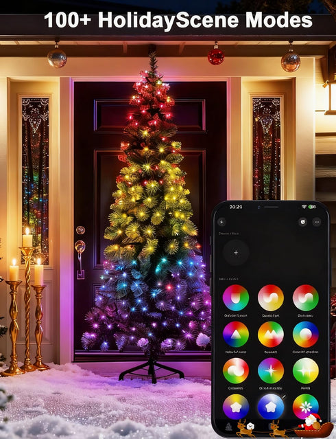 100 33Ft echosari Christmas String Lights, LED Smart String Lights Millions Color Changing with App, Music Sync