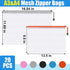 Mesh Zipper Pouch Bags - 10 Pcs A3 + 10 Pcs A4 Zipper Pouches for Organizing, Storage Bags for Office Supplies