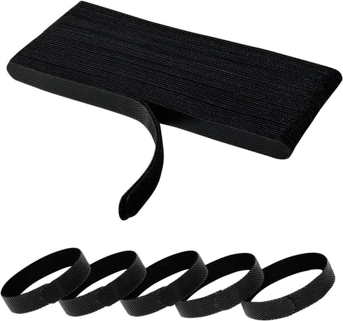 50PCS 6 Inch Adjustable 6-Inch Cord Organizer Ties, Fastening Cable Ties,Microfiber Cloth