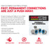 QuickFitting 1/2 inch Junction Box Connector, Push Install PVC Electrical Conduit Fitting, 10-Pack
