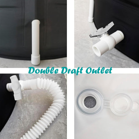 29.5" 27.5") Portable Bathtub Adult Soaking Tub Folding Shower Cold Plunge Tub Cold Plunge Barrel Bath Tub Shower Tub