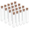PATIKIL 20Pcs 6ml Plastic Test Tubes with Cork Stoppers, 78x13mm for Scientific, Party Decoration, and Lab Use