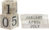 Juvale Wooden Perpetual Block Calendar for Desk - Rustic Farmhouse Decor, Month Date Display Blocks (5 x 4 In)