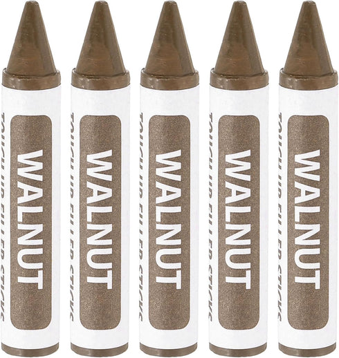 uxcell Furniture Repair Wood Markers, 5 Pcs Walnut Touch Up Filler Sticks,