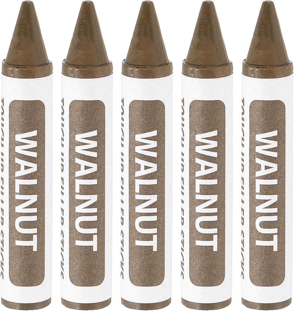 uxcell Furniture Repair Wood Markers, 5 Pcs Walnut Touch Up Filler Sticks,