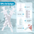 50pcs 5ml/cc Plastic Syringes with Caps, Without Rubber Stopper for Industry Lab Pet Feeding