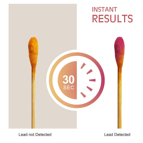 Lead Test Swab Kit with 60 Rapid Home Testing Swabs for All Surfaces - 30-Second Results (LS60)